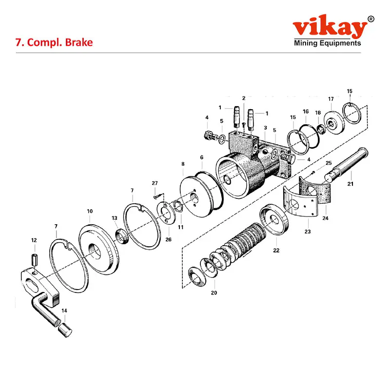 Complete Brake Alimak Raise Climber Parts - Master