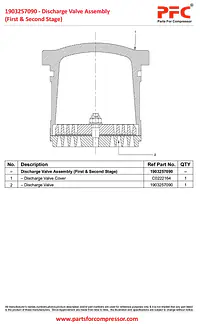 Discharge Valve Assembly (First & Second Stage) 1903257090 Replacement - Master