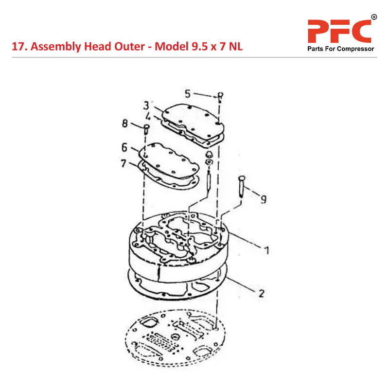Head Outer IR 9 1/2 x 7 ESV NL Compressor Parts - Master