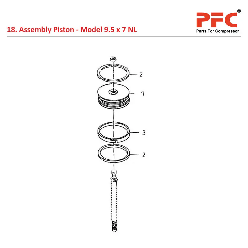 Piston IR 9 1/2 x 7 ESV NL Air Compressor Parts - Master