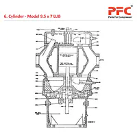 Cylinder IR 9 1/2 x 7 ESV LUB Air Compressor Parts - Master
