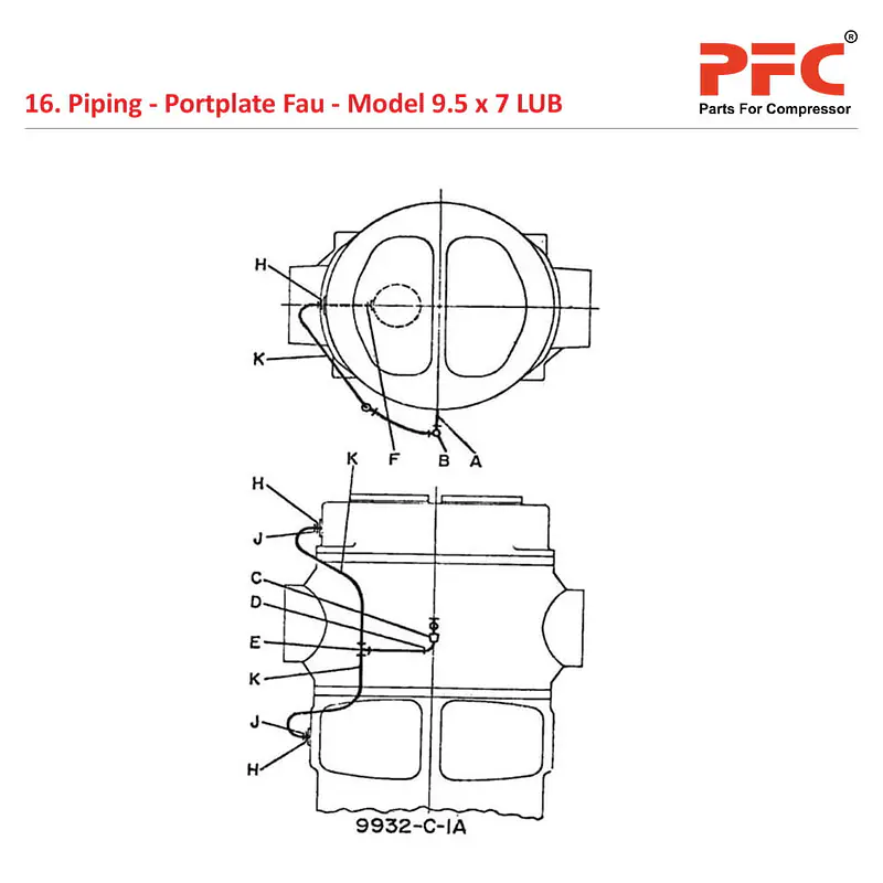 Piping-Portplate Fau IR 9 1/2 x 7 ESV LUB Parts - Master