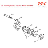 Packing Metallic IR 9 1/2 x 5 ESV NL Compressor Parts - Master