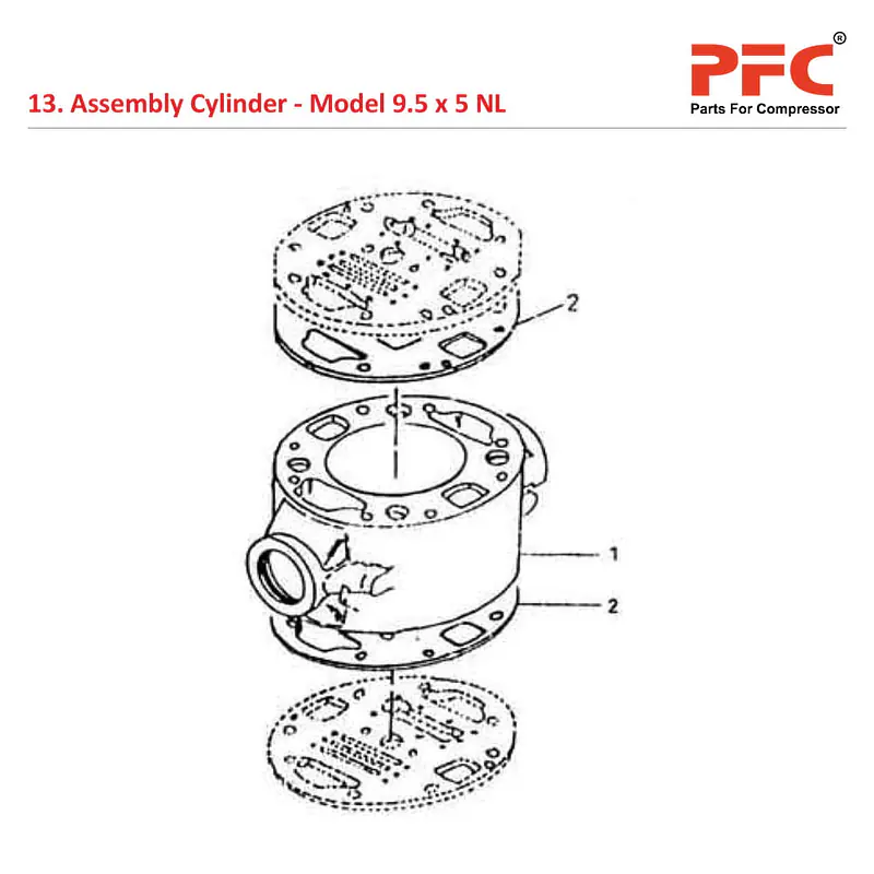 Cylinder IR 9 1/2 x 5 ESV NL Air Compressor Parts - Master