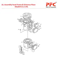 Head Frame IR 9 1/2 x 5 ESV NL Air Compressor Parts - Master