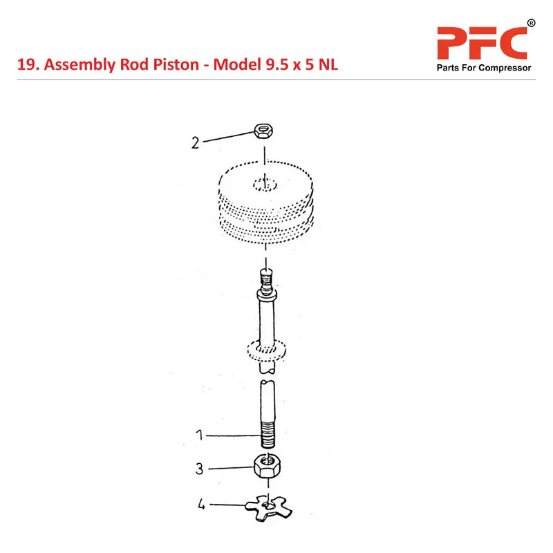 Rod Piston IR 9 1/2 x 5 ESV NL Air Compressor Parts - Master