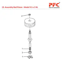 Rod Piston IR 9 1/2 x 5 ESV NL Air Compressor Parts - Master