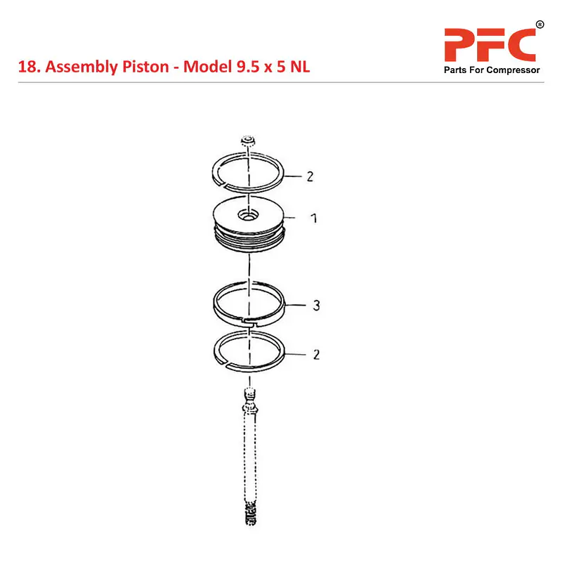 Piston IR 9 1/2 x 5 ESV NL Air Compressor Parts - Master