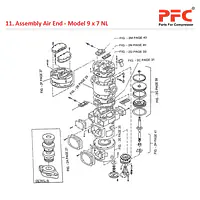 Air End IR 9 x 7 ESV NL Air Compressor Parts - Master