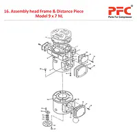 Head Frame IR 9 x 7 ESV NL Air Compressor Parts - Master