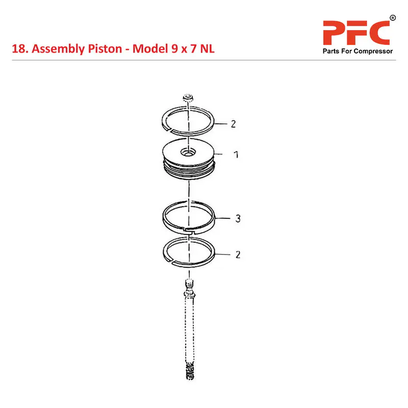 Piston IR 9 x 7 ESV NL Air Compressor Parts - Master