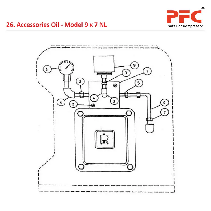 Accessories Oil IR 9 x 7 ESV NL Air Compressor Parts - Master