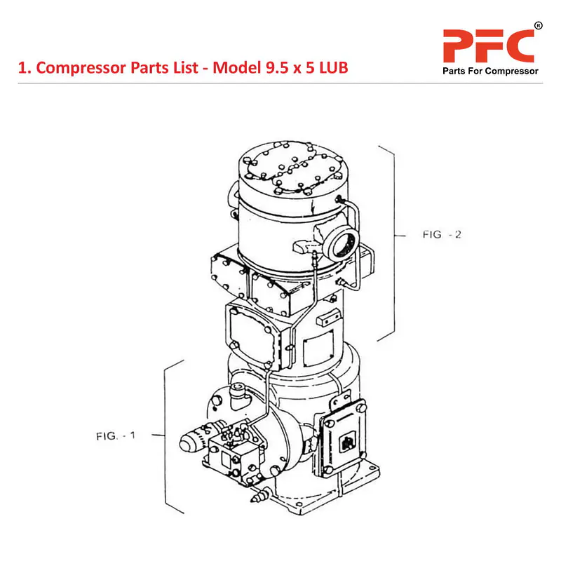 Compressor Parts List IR 9 1/2 x 5 ESV LUB Parts - Master
