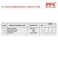 Piston IR 8 X 7 ESV LUB Air Compressor Parts - Master