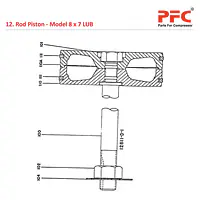 Rod Piston IR 8 X 7 ESV LUB Air Compressor Parts - Master