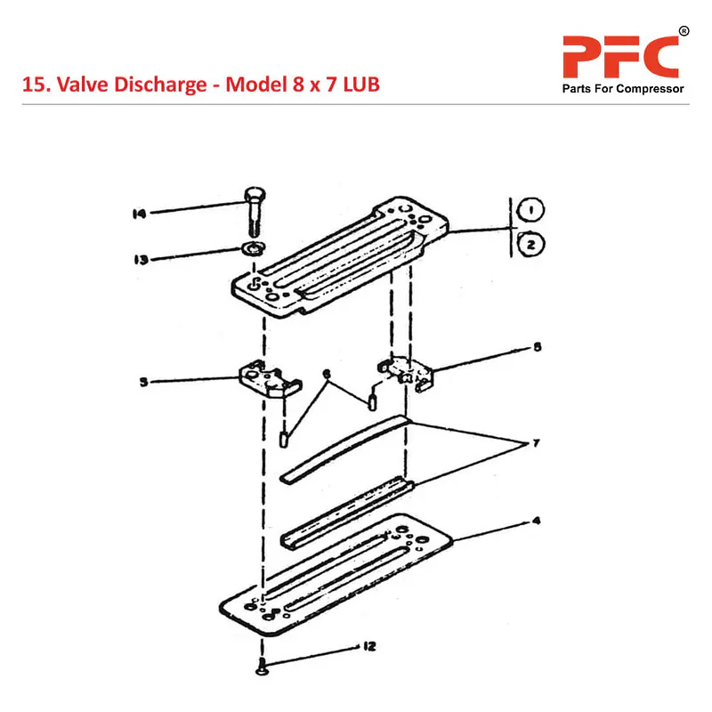 Valve Discharge IR 8 X 7 ESV LUB Compressor Parts - Master