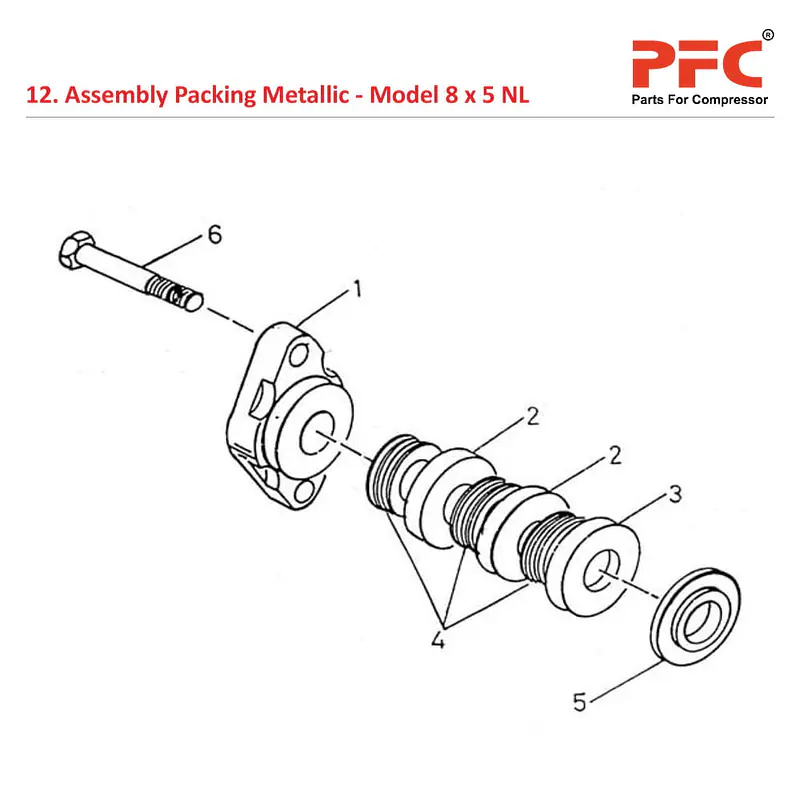Packing Metallic IR 8 x 5 ESV NL Compressor Parts - Master
