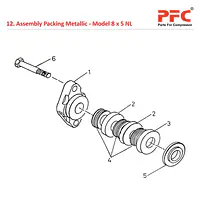 Packing Metallic IR 8 x 5 ESV NL Compressor Parts - Master