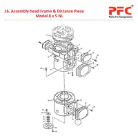 Head Frame IR 8 x 5 ESV NL Air Compressor Parts - Master