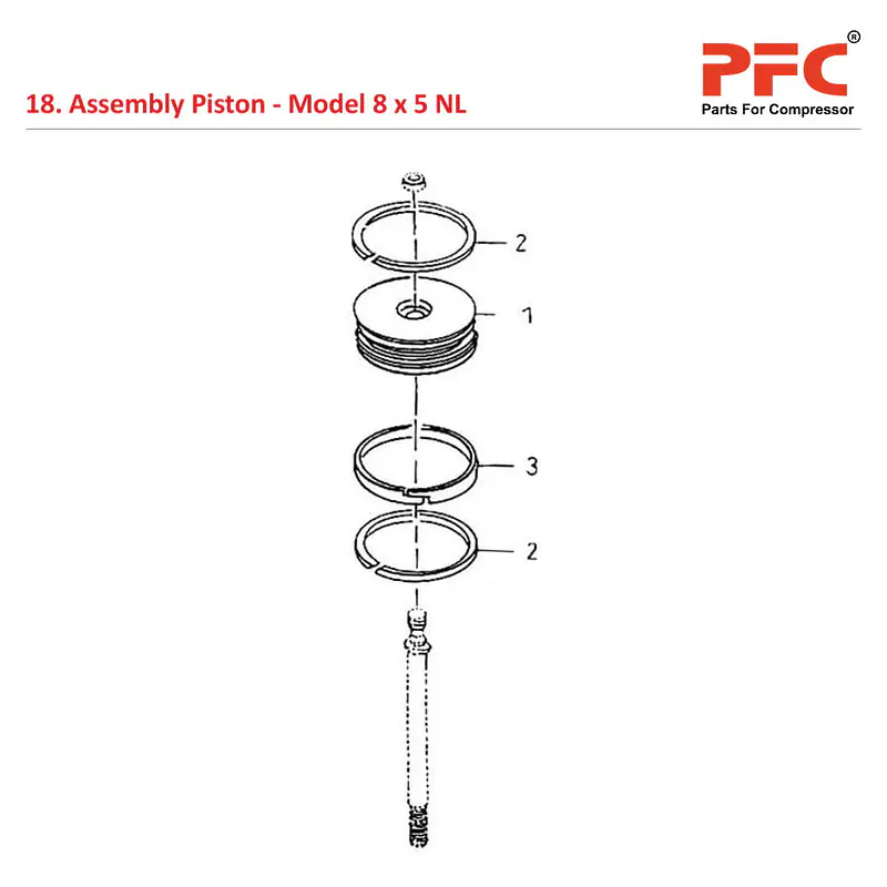 Piston IR 8 x 5 ESV NL Air Compressor Parts - Master