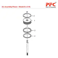 Piston IR 8 x 5 ESV NL Air Compressor Parts - Master