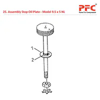 Stop Oil Plate IR 9 1/2 x 5 ESV NL Compressor Parts - Master