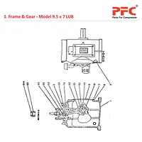 Frame & Gear IR 9 1/2 x 7 ESV LUB Compressor Parts - Master