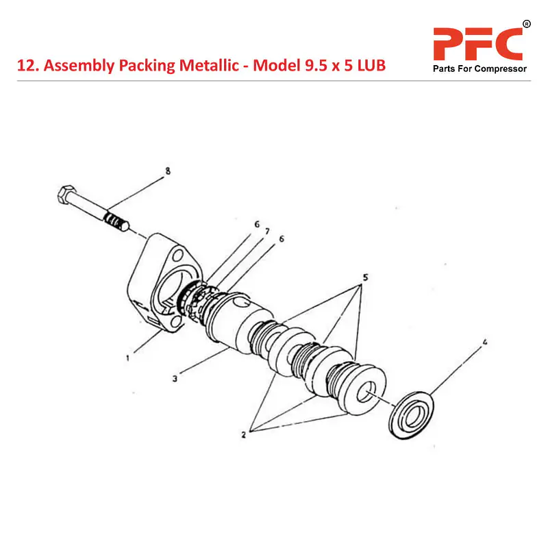 Packing Metallic IR 9 1/2 x 5 ESV LUB Parts - Master