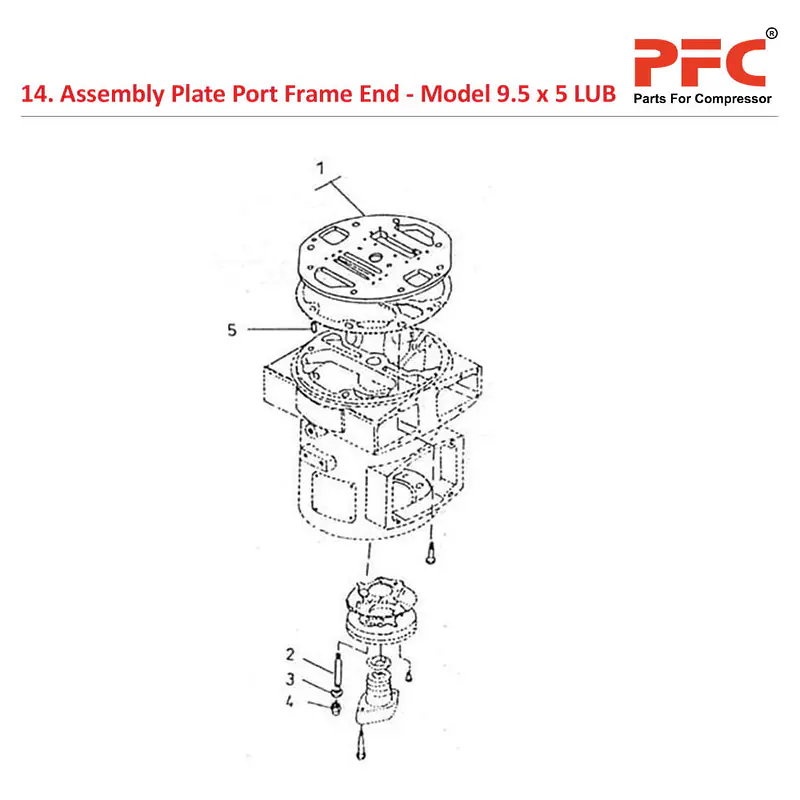Plate Port Frame End IR 9 1/2 x 5 ESV LUB Parts - Master