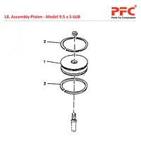Piston IR 9 1/2 x 5 ESV LUB Air Compressor Parts - Master