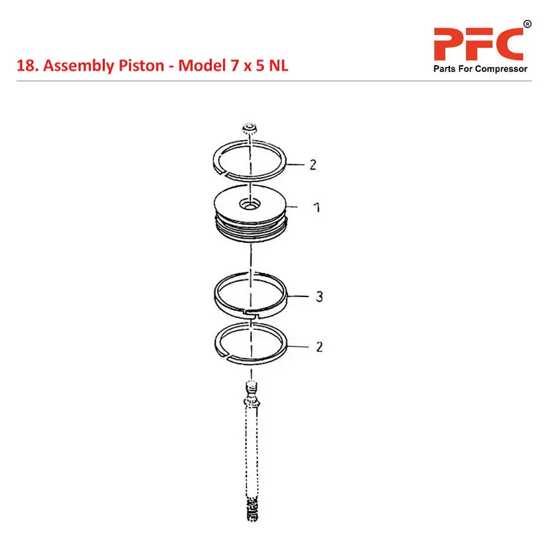 Piston IR 7 x 5 ESV NL Air Compressor Parts - Master