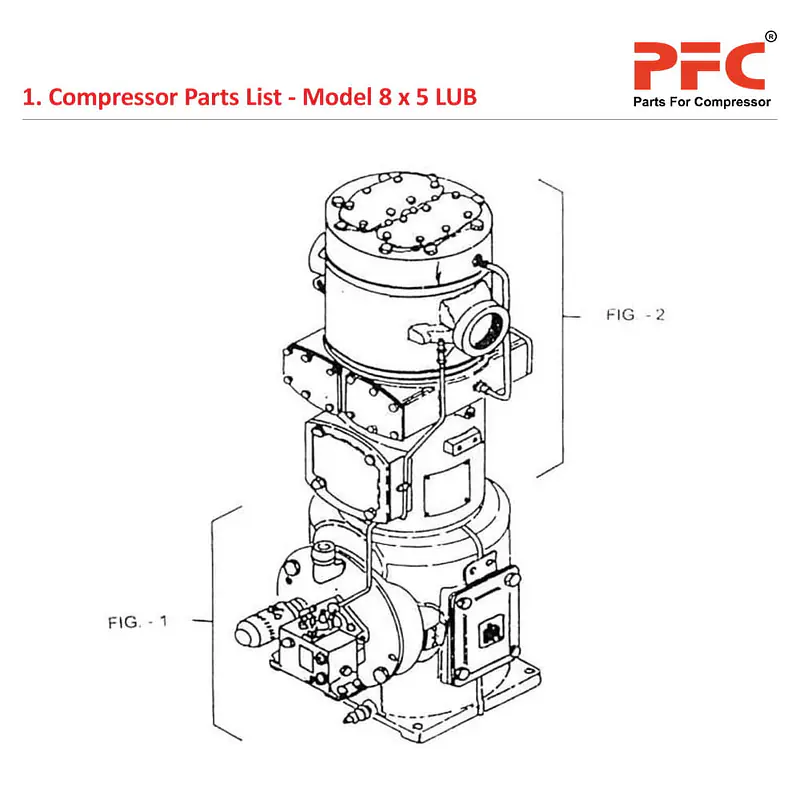 Compressor Parts List IR 8 x 5 ESV LUB Parts - Master