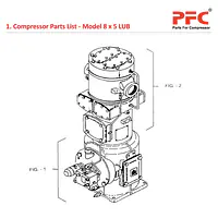 Compressor Parts List IR 8 x 5 ESV LUB Parts - Master