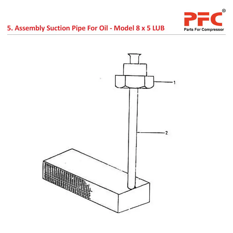 Suction Pipe IR 8 x 5 ESV LUB Air Compressor Parts - Master
