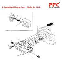 Oil Pump Cover IR 8 x 5 ESV LUB Compressor Parts - Master