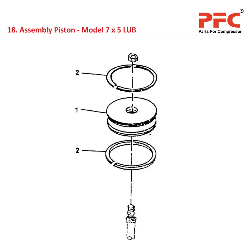 Piston IR 7 x 5 ESV LUB Air Compressor Parts - Master