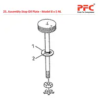 Stop Oil Plate IR 8 x 5 ESV NL Air Compressor Parts - Master
