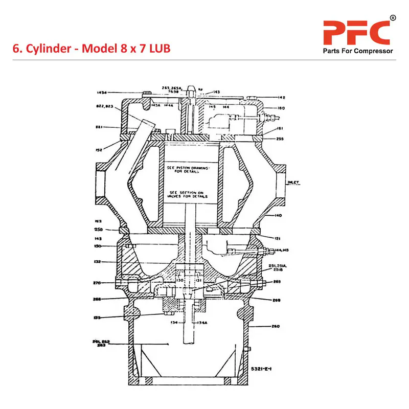 Cylinder IR 8 X 7 ESV LUB Air Compressor Parts - Master
