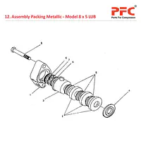 Packing Metallic IR 8 x 5 ESV LUB Compressor Parts - Master