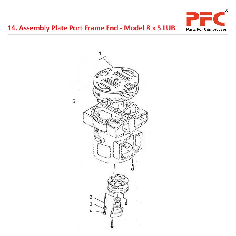 Plate Port Frame End IR 8 x 5 ESV LUB Parts - Master