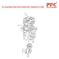 Plate Port Frame End IR 8 x 5 ESV LUB Parts - Master