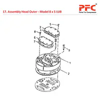 Head Outer IR 8 x 5 ESV LUB Compressor Parts - Master