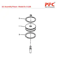 Piston IR 8 x 5 ESV LUB Air Compressor Parts - Master