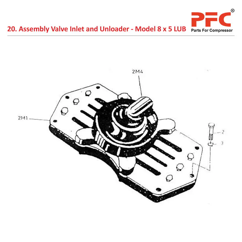 Valve Inlet - Unloader IR 8 x 5 ESV LUB Parts - Master