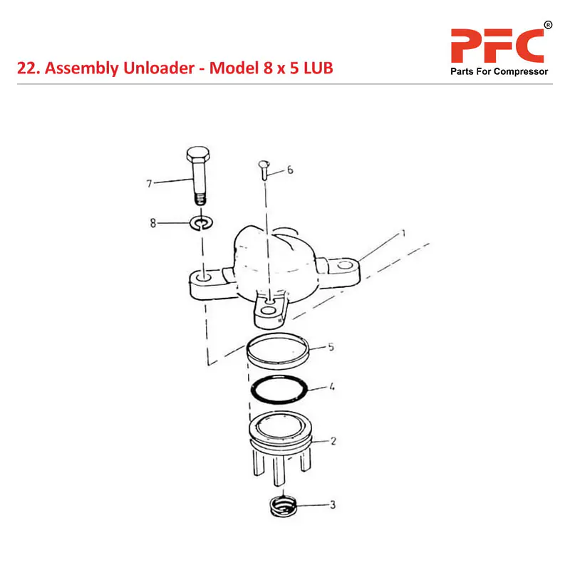 Assly Unloader IR 8 x 5 ESV LUB Compressor Parts - Master