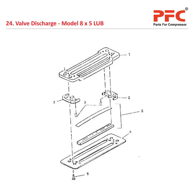 Valve Discharge IR 8 x 5 ESV LUB Compressor Parts - Master