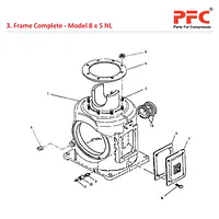 Frame Complete IR 8 x 5 ESV NL Compresor Parts - Master