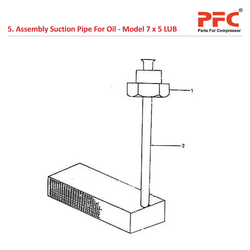 Suction Pipe IR 7 x 5 ESV LUB Compressor Parts - Master