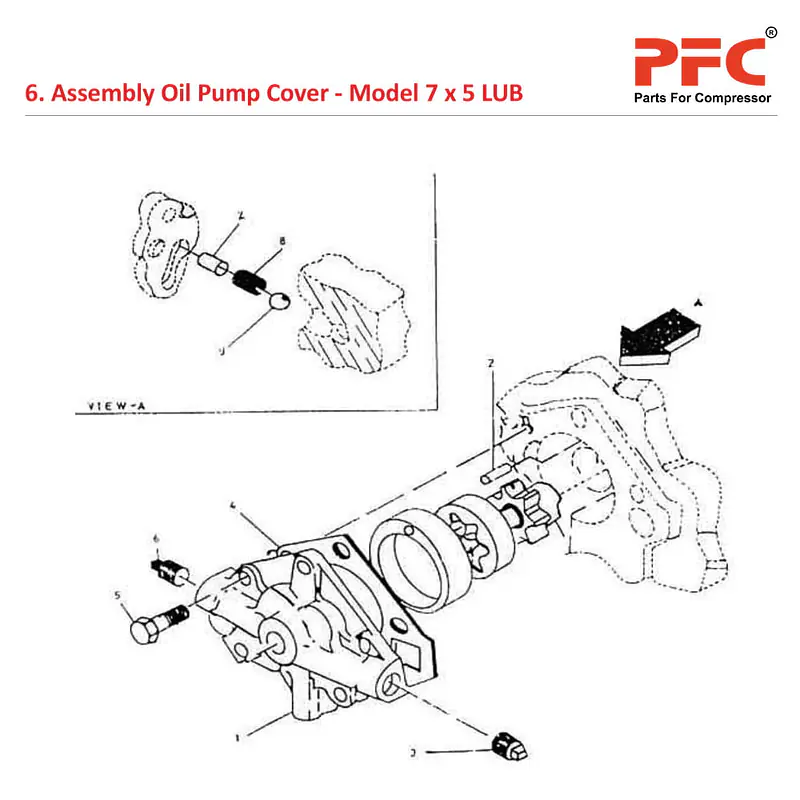 Oil Pump Cover IR 7 x 5 ESV LUB Compressor Parts - Master