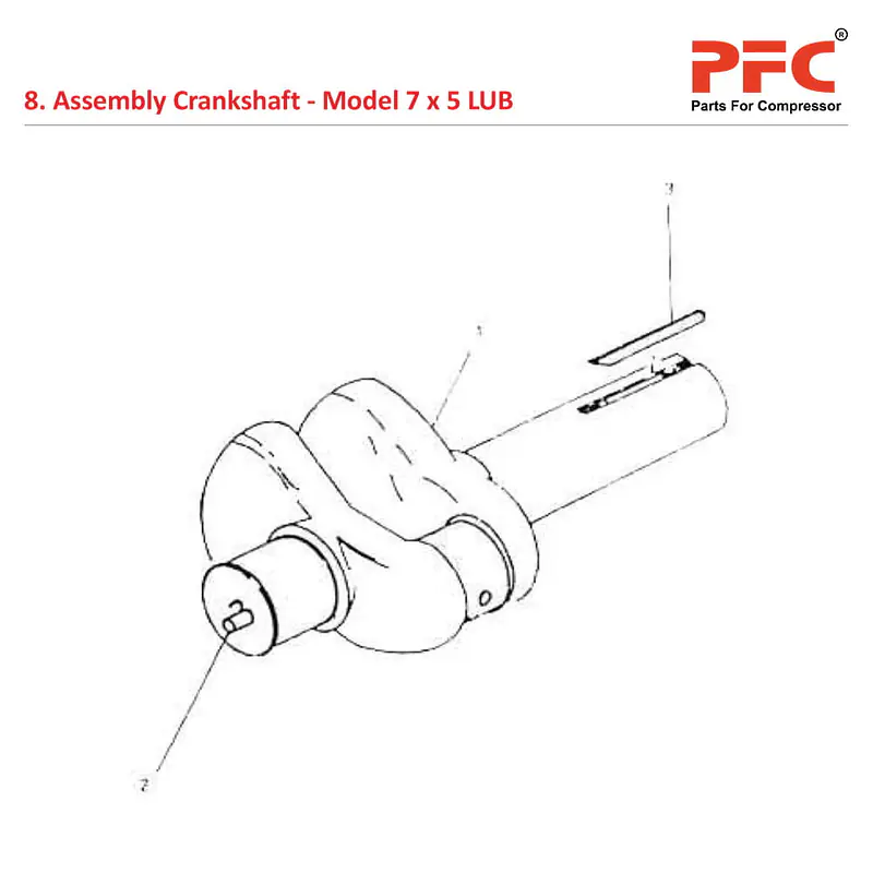 Crankshaft IR 7 x 5 ESV LUB Air Compressor Parts - Master